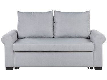 Sofá-cama de 2 lugares em tecido cinzento claro SILDA 