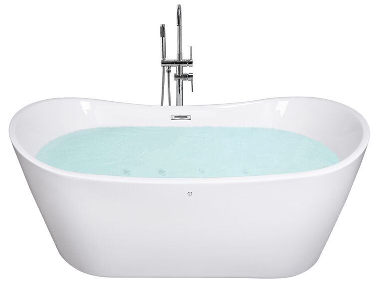 Freestanding Whirlpool Bath with LED 1680 x 800 mm White ANTIGUA_808013