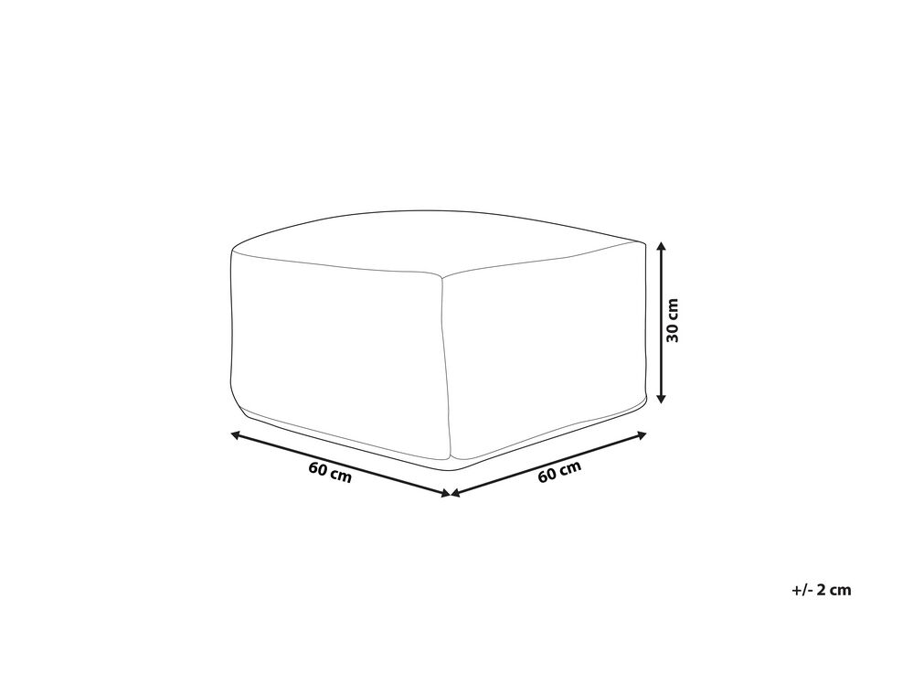 Pouf Quadrato Ecopelle Bianco 100×100