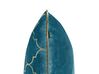 Dekokissen marokkanisches Muster Samtstoff blau / gold 45 x 45 cm 2er Set ALYSSUM_877662