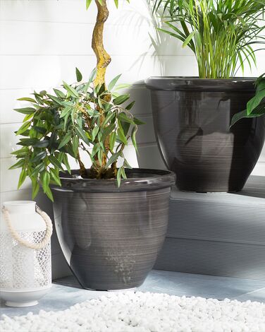 Plant Pot ⌀ 44 cm Brown TESALIA