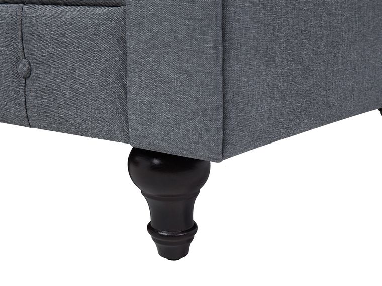 Right Hand Fabric Corner Sofa Grey CHESTERFIELD Beliani.co.uk