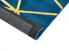 Teppich marineblau / gold 80 x 150 cm geometrisches Muster Kurzflor HAVZA_806547