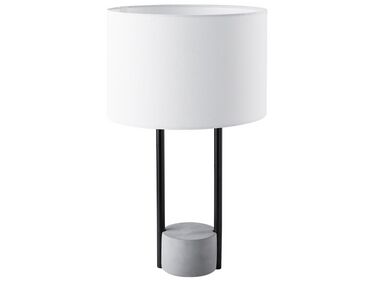 Lampa stołowa metalowa biała REMUS