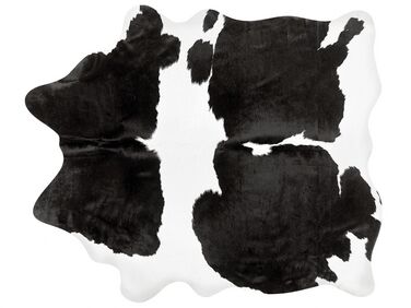 Koberec z hovädzej kože 3-4 m² biela/čierna NASQU
