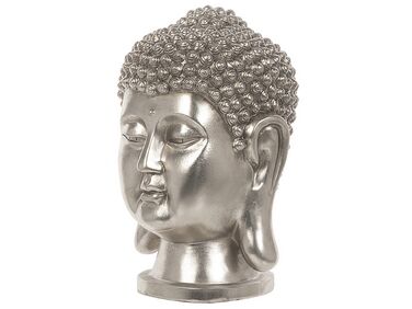 Figurka głowa srebrna BUDDHA