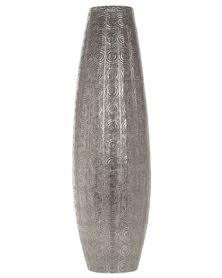 Kovová stojací lampa marocká lucerna stříbrná MARINGA_721007