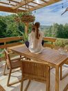Zestaw ogrodowy drewniany stół i 6 krzeseł z wózkiem SASSARI_831260