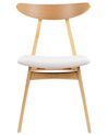 Set of 2 Wooden Dining Chairs Light Wood and Light Grey LYNN_858544