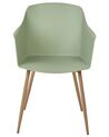 Set of 2 Dining Chairs Light Green FONDA II_862006