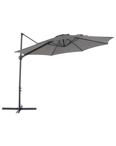 Riippuva aurinkovarjo tummanharmaa ⌀ 295 cm SAVONA II
