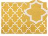 Teppich gelb 140 x 200 cm marokkanisches Muster Kurzflor SILVAN_802944