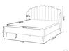 Łóżko welurowe 160 x 200 cm beżowoszare AMBILLOU_902471