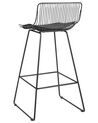 Zestaw 2 krzeseł barowych metalowy czarny FREDONIA_868362
