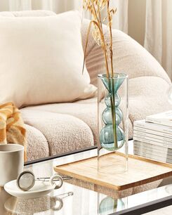 Kukkamaljakko lasi turkoosi 26 cm KALOCHI