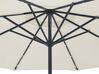 Zestaw ogrodowy metalowy stół i 4 krzesła jasnoniebieski CALVI z parasolem (16 opcji do wyboru)_863945