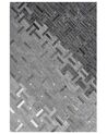 Tapis gris en cuir et viscose 140 x 200 cm DARA_851030