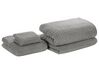 Set di 4 asciugamani in cotone grigio ATAI_797628