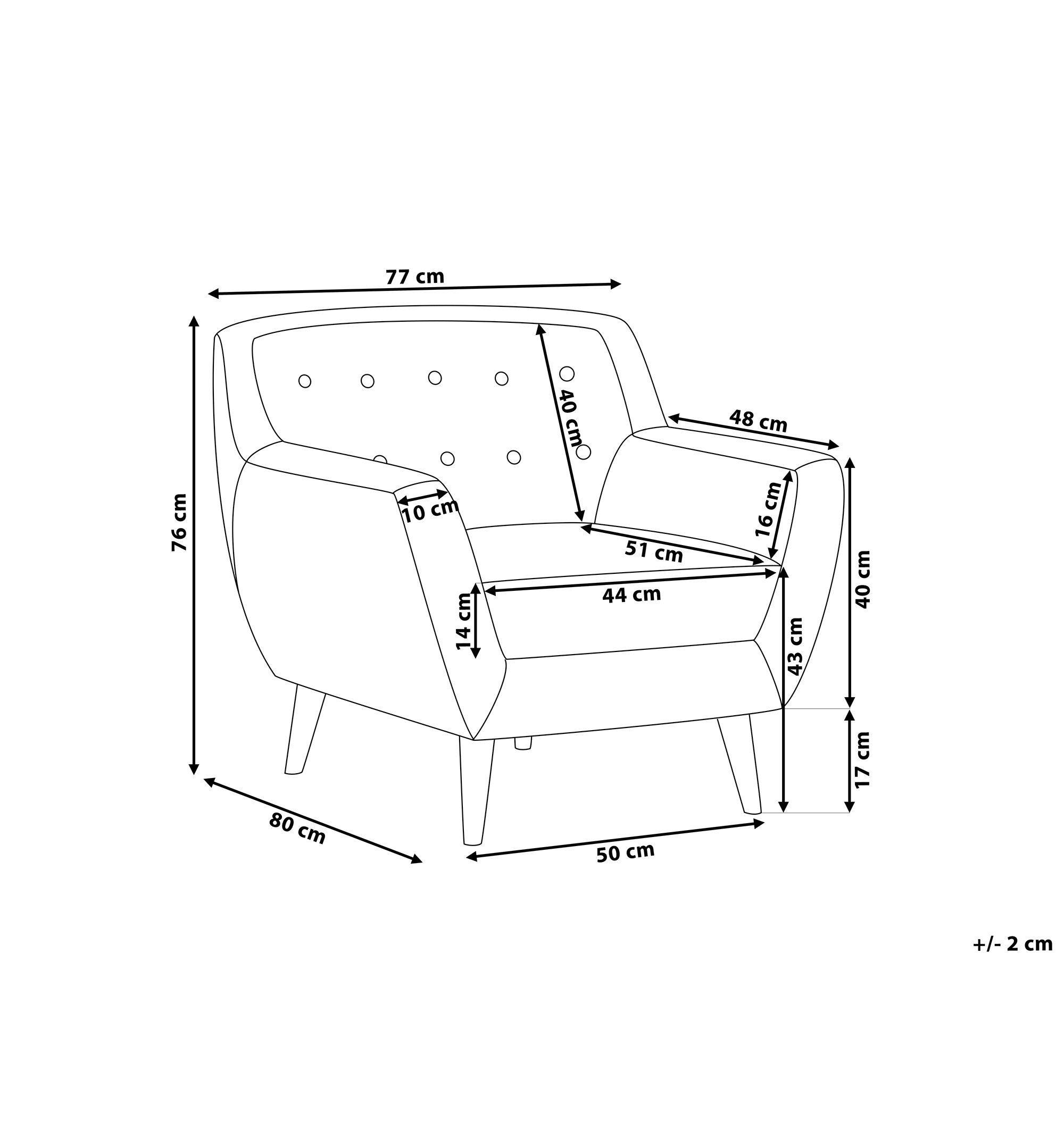 Fotel beżowy MOTALA