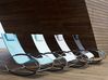 Krzesło ogrodowe bujane turkusowe CAMPO_700505
