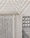 Teppich Wolle beige / grau 200 x 200 cm geometrisches Muster Kurzflor BOZOVA_830972