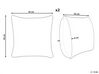 Sada 2 bavlnených vankúšov s vyšívaným vzorom dúhy 45 x 45 cm svetlomodrá LEEA_893303