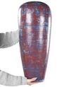 Terracotta Decorative Vase 59 cm Brown and Blue DOJRAN_850614