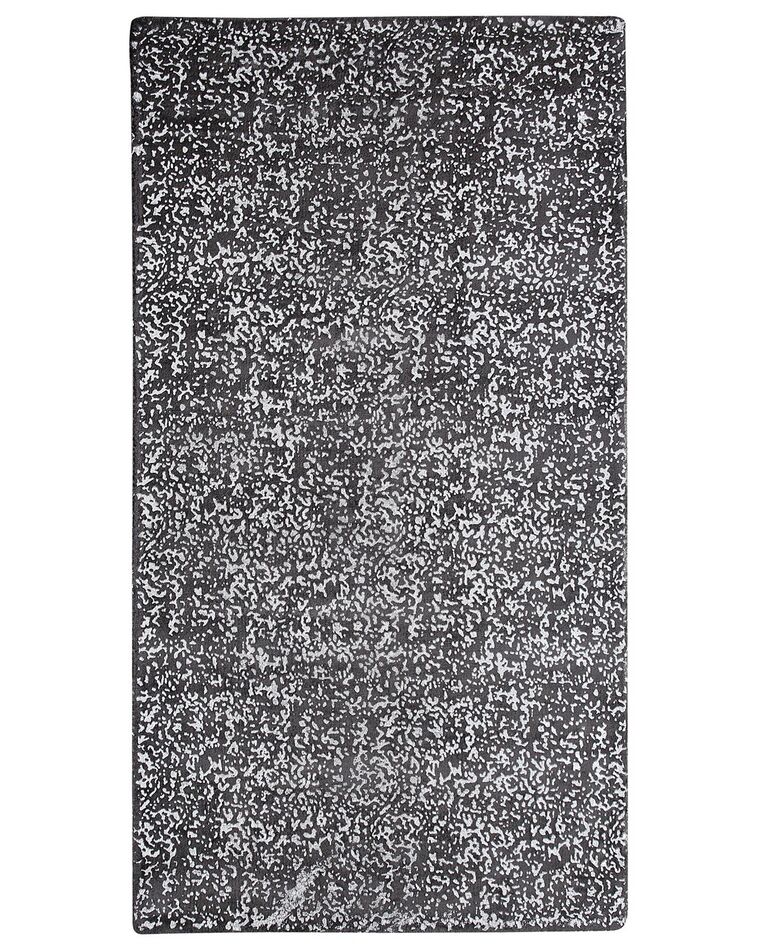 Tapis en viscose gris foncé et argentée au motif taches 80 x 150 cm ESEL_762547