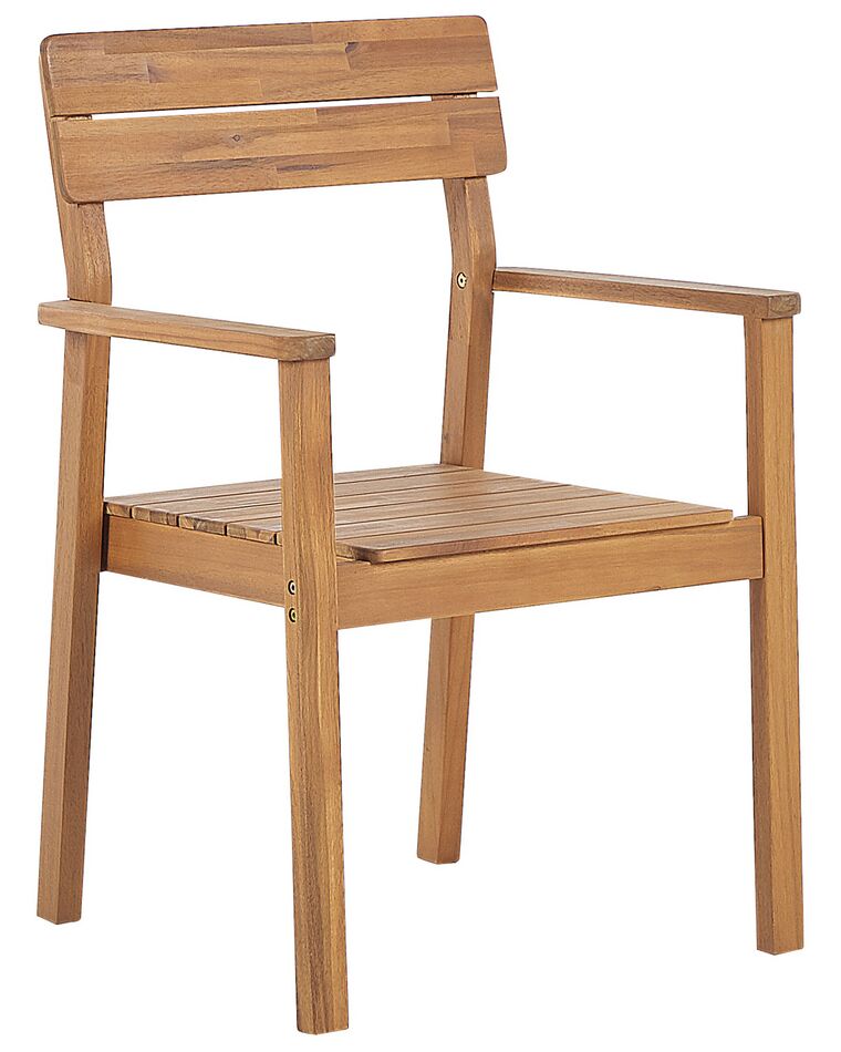 Set of 2 Acacia Wood Garden Chairs FORNELLI Beliani.co.uk
