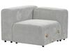 3-Sitzer Sofa Cord grau mit Ottomane FALSTERBO_916238