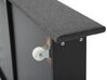 Cama LED con almacenaje de poliéster gris oscuro/madera oscura 180 x 200 cm MONTPELLIER_709604