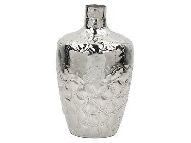 Vase en métal argenté 33 cm INSHAS