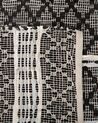 Teppich Leder schwarz / beige 80 x 150 cm Kurzflor FEHIMLI_757893