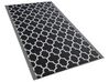 Outdoor Teppich schwarz 90 x 180 cm marokkanisches Muster zweiseitig Kurzflor SURAT_805125