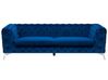 3-Sitzer Sofa Samtstoff marineblau SOTRA_727273