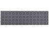 Teppich schwarz / weiß 60 x 200 cm geometrisches Muster Kurzflor KARUNGAL_831509