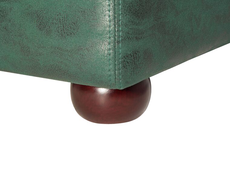 Sofá de piel sintética verde CHESTERFIELD Beliani.es