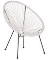 Set of 2 PE Rattan Accent Chairs White ACAPULCO II_811610