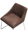 Sada 2 jedálenských stoličiek z umelej kože hnedá ARCATA_808575