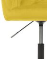 Krzesło biurowe regulowane welurowe żółte ANTARES_867692