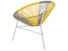 Conjunto de 2 cadeiras de jardim em rattan creme e amarelo ACAPULCO_717830