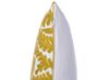 Conjunto de 2 cojines de algodón amarillo mostaza/blanco bordado 45 x 45 cm PRIMULA_770973