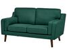 Kétszemélyes sötétzöld kárpitozott kanapé LOKKA_892436