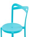 Lot de 2 chaises de jardin bleu turquoise CAMOGLI_809272