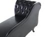 Chaise-longue em pele sintética preta com apoio à esquerda NIMES_415133