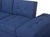 Sofá-cama de 3 lugares com repousa-pés  em tecido azul marinho  FALSTER_751483
