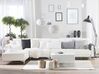 Right Hand Faux Leather Modular Sofa with Ottoman White ABERDEEN_739779
