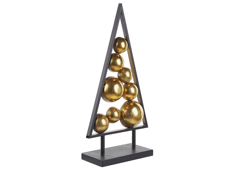 Dekofigur Metall schwarz / gold Tannenbaum 65 cm RANUA_786997