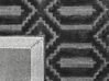 Teppich dunkelgrau 80 x 150 cm geometrisches Muster Kurzflor ADATEPE_750699