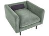 5-seters sofagruppe med fotskammel i grønt stoff VINTERBRO_906805
